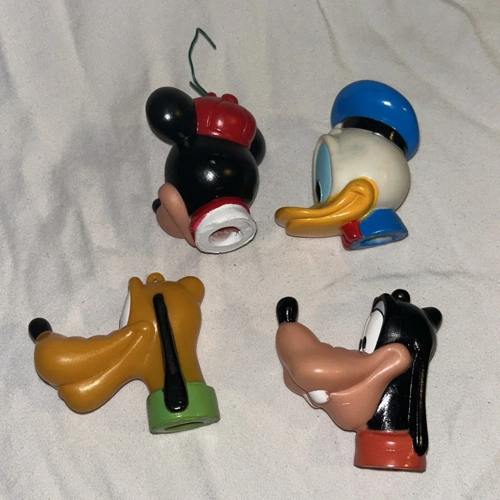 Vintage Disney Christmas Ornaments Walt Disney Co Mickey‎ Mouse Donald Head F1
